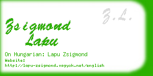 zsigmond lapu business card